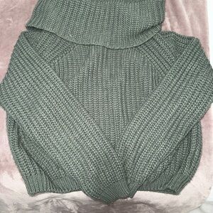 Cozy Green Knit Sweater